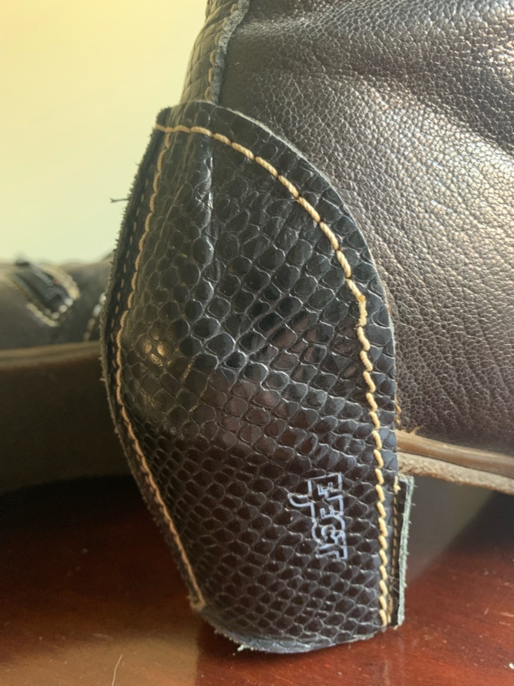 Rare Eject Portugal Brown Lace-Up Mid-Calf Heeled Boots - Picture 5 of 10